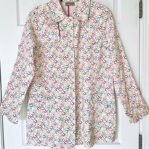 I.E. Relaxed Vintage Pastel Circle Print Zip Jacket | Y2K Color Pop